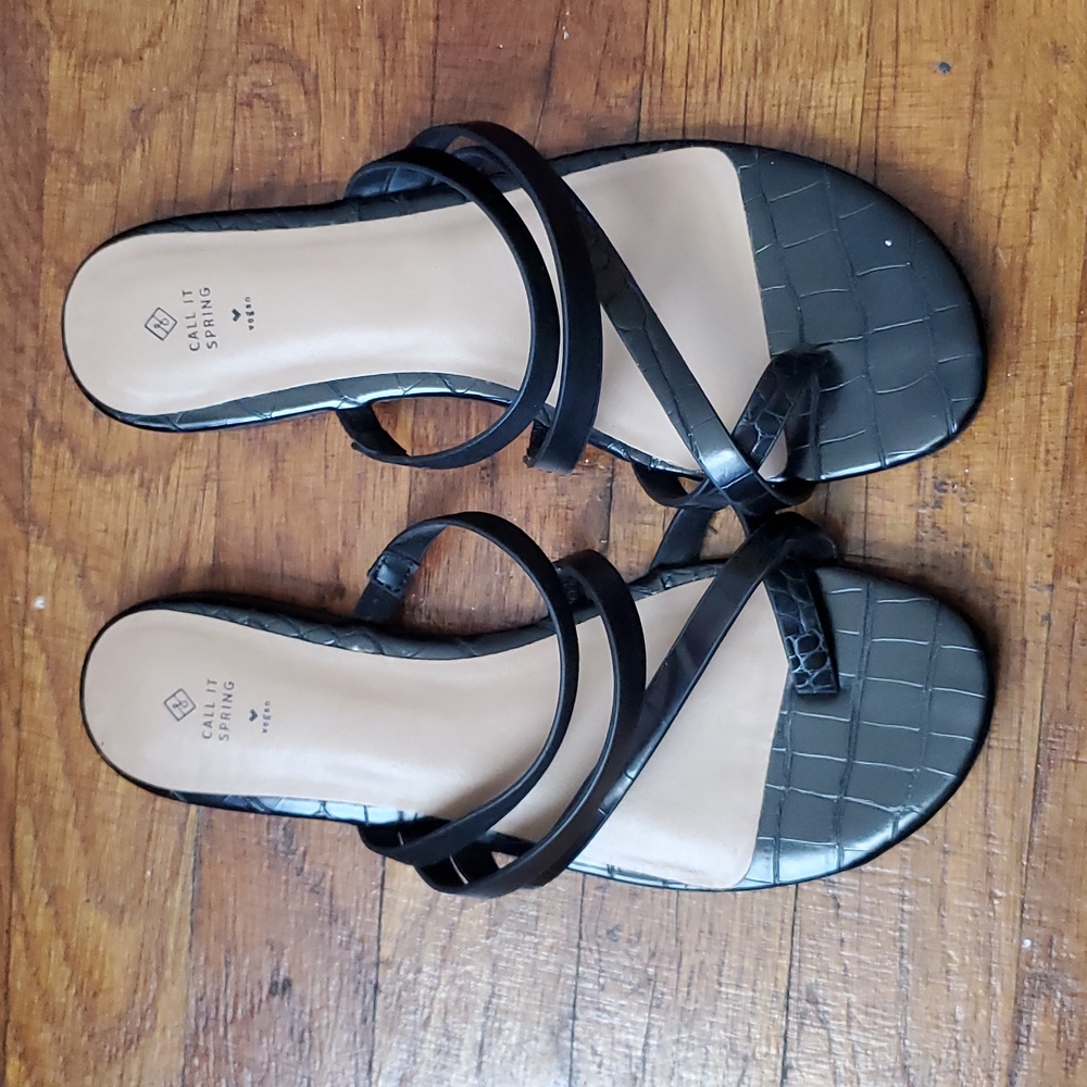 Call It Spring Vegan Leather Croc Slides - image 2